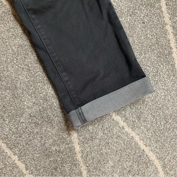 NYDJ Gray Stretch Cuffed Boyfriend Fit Jeans - Picture 3 of 7